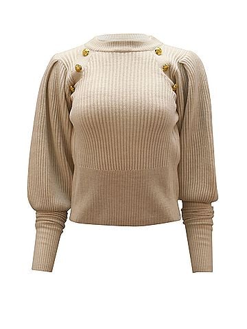 Veronica Beard Veronica Beard Jude Sweater in White Wool (view 1)