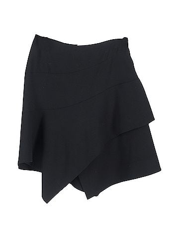 Alaïa Alaia Asymmetric Mini Skirt in Black Polyester (view 1)