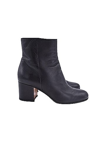 Gianvito Rossi Gianvito Rossi Black leather chunky heeled booties with side zip 35.5 (view 1)