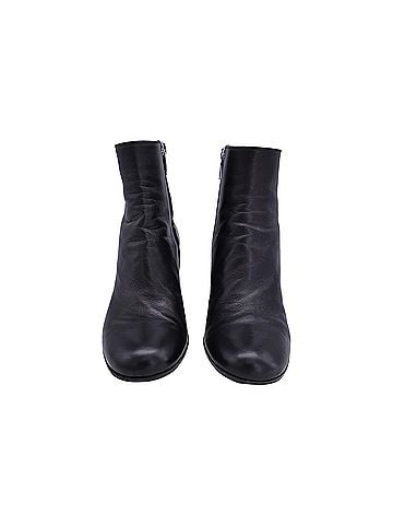 Gianvito Rossi Gianvito Rossi Black leather chunky heeled booties with side zip 35.5 (view 2)