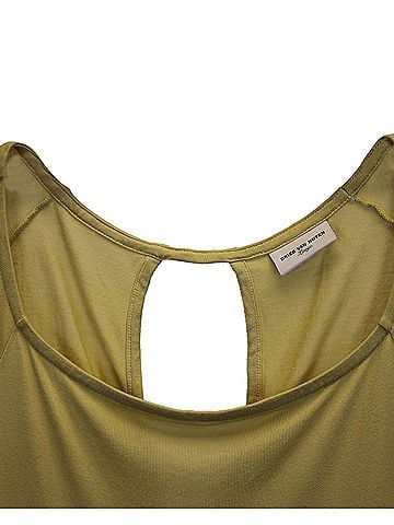Dries Van Noten Dries Van Noten Cut-Out Back Top in Yellow Cotton (view 2)
