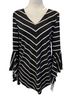 Coco Bianco Stripes Black White 3/4 Sleeve Blouse Size M - photo 1