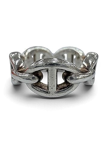 Hermès HERMES Enchainée PM AG925 Chaine d'Ancre Ring, Silver, Made in France, Weight 5.09g, Women's (view 1)