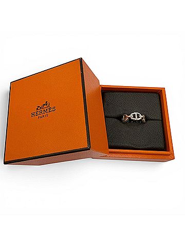 Hermès HERMES Enchainée PM AG925 Chaine d'Ancre Ring, Silver, Made in France, Weight 5.09g, Women's (view 2)