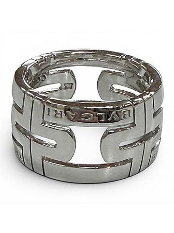Bvlgari BVLGARI AN853974 Parentesi 750 (WG) Ring, Silver, Made in Italy, Weight 10.78g, Men's/Women's. (view 2)