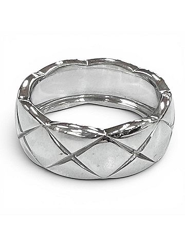 Chanel CHANEL W14629 750 (WG) Coco Crush Ring, Silver, Weight 5.43g, Women's Accessory (view 2)
