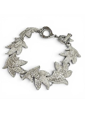 Yves Saint Laurent YVES SAINT LAURENT Rhodium-plated Heart Toggle Bracelet, Silver, Women's Accessory (view 1)