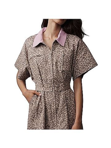 Maeve Utility Fit &amp; Flare Mini Shirt Dress Casual Dress (view 1)