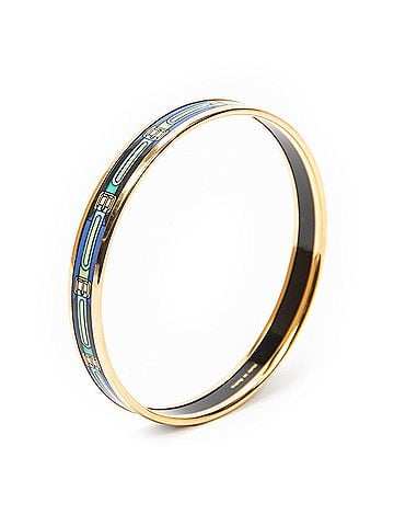 Hermes Leather Goods Enamel Bangle PM (view 1)