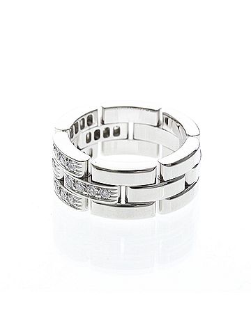 Cartier Cartier Maillon Panthère Ring With Diamonds White Gold (18K) Fashion Diamond Band Ring Silver (view 2)