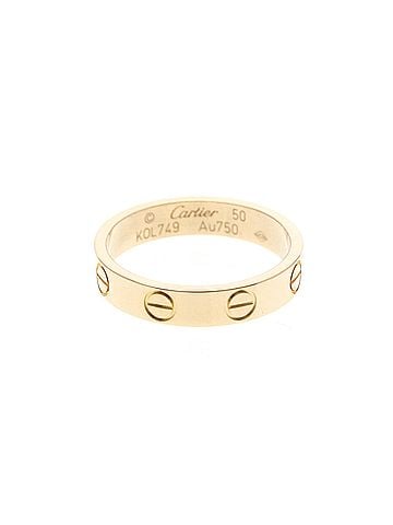 Cartier Cartier Mini Love Ring Pink Gold (18K) Fashion No Stone Band Ring Pink Gold (view 1)