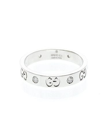 Gucci Gucci Icon Ring, White Gold, Diamonds. Condition Rank A. Weight: 5.1g. (view 1)