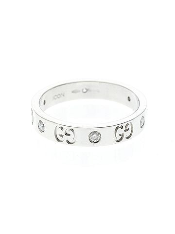 Gucci Gucci Icon Ring, White Gold, Diamonds. Condition Rank A. Weight: 5.1g. (view 2)