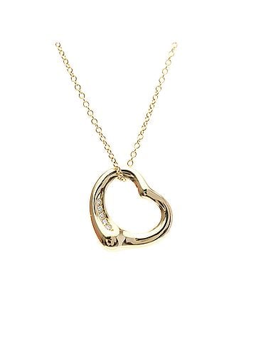 Tiffany & Co. Tiffany Open Heart Necklace, 5PD PG (Pink Gold), Condition Rank A, Weight: 4.3g (view 1)