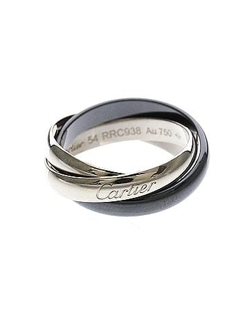 Cartier Cartier Trinity Ring White Gold (18K),Ceramic Fashion No Stone Band Ring Silver (view 1)