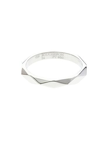 Boucheron Boucheron Faceted Ring Platinum Fashion No Stone Band Ring Silver (view 1)