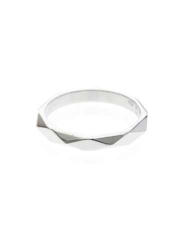Boucheron Boucheron Faceted Ring Platinum Fashion No Stone Band Ring Silver (view 2)