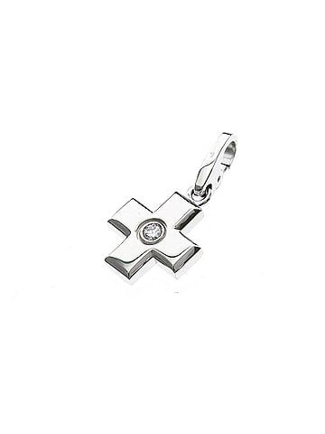 Cartier Cartier Cross Pendant Top With 1 Diamond White Gold (18K) Diamond Women,Men Fashion Pendant Necklace (Silver) (view 1)