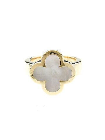 Van Cleef & Arpels Van Cleef &amp; Arpels Pure Alhambra Ring Yellow Gold (18K) Fashion Mother Of Pearl Band Ring Gold (view 1)
