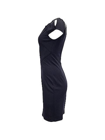 Diane von Furstenberg Diane Von Furstenberg Puffed Sleeve Mini Dress in Navy Blue Viscose (view 2)