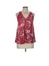 Lucky Brand Floral Red Sleeveless Blouse Size L - photo 1