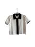 Laundry by Shelli Segal Black Ivory Short Sleeve Blouse Size S - photo 1