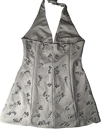 ASOS DESIGN Embellished Halter Mini Dress Cocktail Dress (view 2)