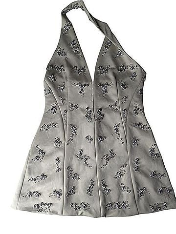 ASOS DESIGN Embellished Halter Mini Dress Cocktail Dress (view 1)