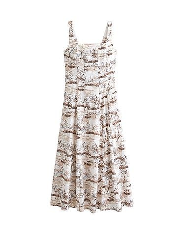 Abercrombie & Fitch Mila Stretch Midi Casual Dress (view 1)