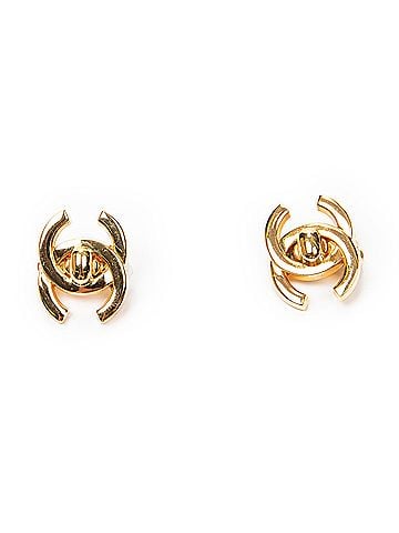 Chanel CC Turnlock Motif Clip On Earrings (view 1)