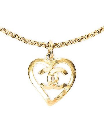 Chanel CC Heart Pendant Necklace (view 2)