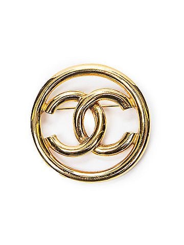 Chanel CC Round Brooch (view 1)