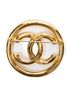 Chanel Gold Toned CC Round Brooch One size - photo 3