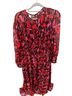 Mango Floral Red Pink Casual Dress Size L - photo 2