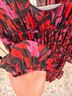 Mango Floral Red Pink Casual Dress Size L - photo 6