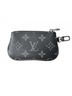 Louis Vuitton 100% Leather Black Gray Louis Vuitton Monogram Eclipse Wallet/Coin Case for Men One size - photo 1