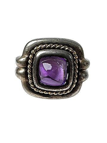 Tiffany & Co. Tiffany &amp; Co. Amethyst Square Ring, SV925 750, Vintage, Size # (Japanese Size), Women's (view 1)