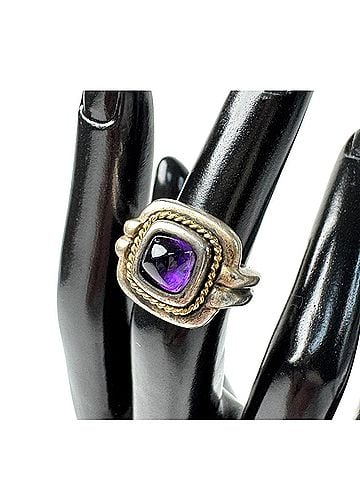 Tiffany & Co. Tiffany &amp; Co. Amethyst Square Ring, SV925 750, Vintage, Size # (Japanese Size), Women's (view 2)