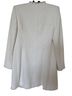 Magaschoni 91% Cotton 9% Polyamide 100% Acetate Solid Ivory Coat Size 6 - photo 2