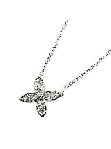 Tiffany & Co. TIFFANY&amp;Co. Tiffany &amp; Co. Pt950 Platinum Victoria Small Necklace with Diamonds, 3.0g, 45cm, Women's. (view 1)