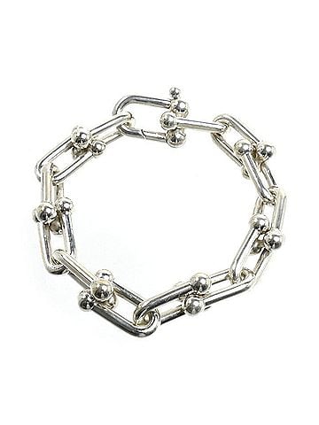 Tiffany & Co. TIFFANY&amp;Co. Tiffany &amp; Co. Sterling Silver 925 Large Link Hardware Bracelet 60153091 63.3g Medium Men's/Women's (view 1)
