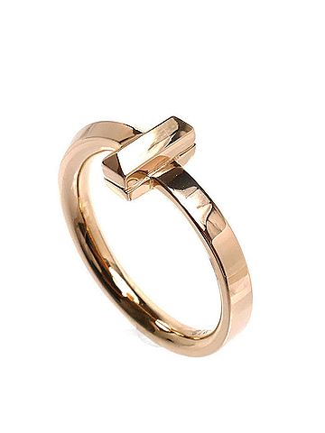 Tiffany & Co. TIFFANY&amp;Co. Tiffany 18KPG Pink Gold T One Ring (67797272) 3.6g Women's (view 2)