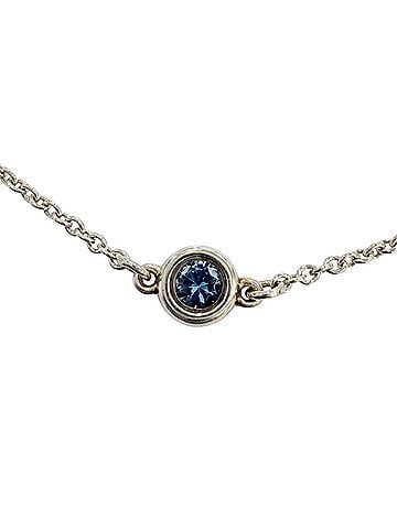 Tiffany & Co. TIFFANY&amp;Co. Tiffany &amp; Co. Elsa Peretti Color By the Yard 1P Aquamarine AG925 Bracelet Silver Blue Weight 1.0g Women's (view 2)