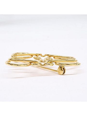 Loewe LOEWE Anagram Brooch, Gold Color, Women's (view 2)
