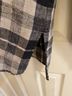Chico's 100% Linen Plaid Black White Gray Button-Down Shirt Size 2 - photo 6