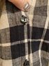 Chico's 100% Linen Plaid Black White Gray Button-Down Shirt Size 2 - photo 5