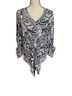 Karen Kane 100% Viscose Floral Black White Blouse Size S - photo 1