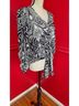 Karen Kane 100% Viscose Floral Black White Blouse Size S - photo 5