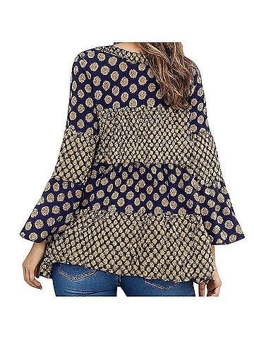 Earthbound Trading Co. Long Sleeve Blouse (view 2)