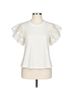 Eri + Ali White Short Sleeve Blouse Size M - photo 2